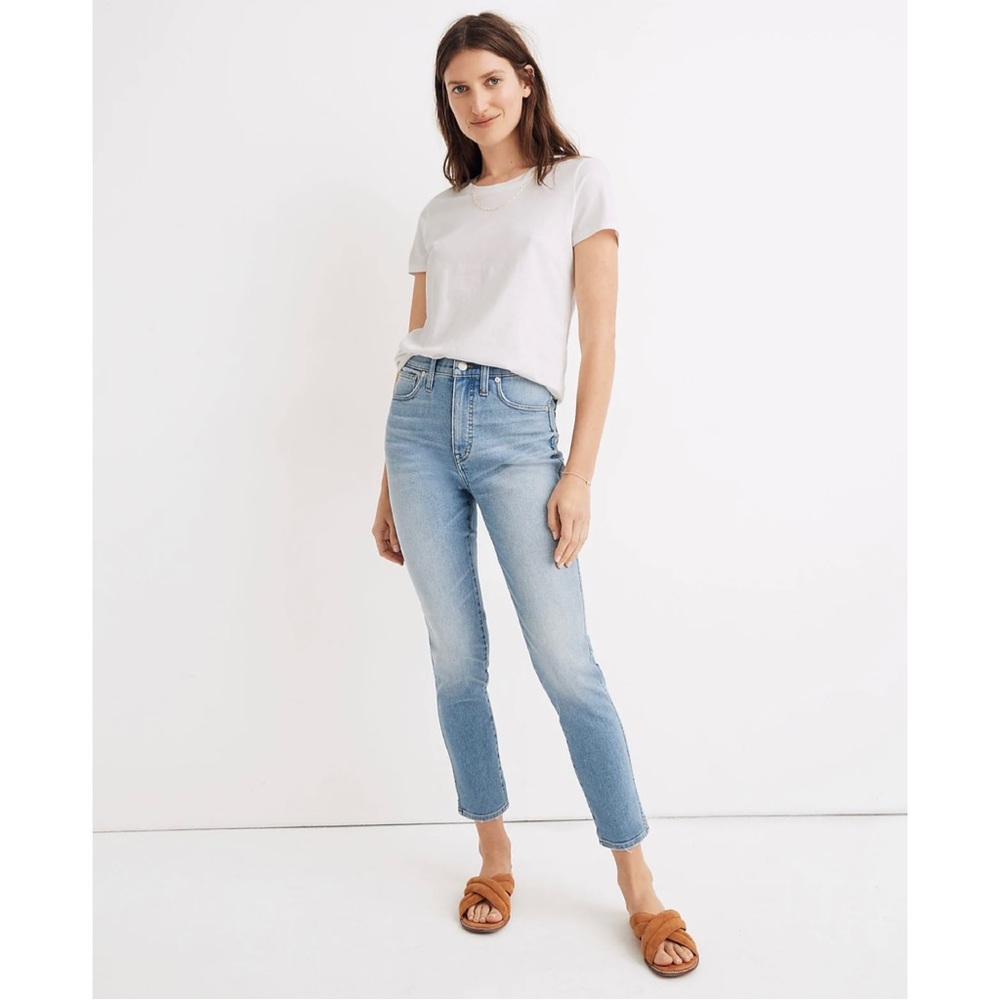 Madewell 10" High-Rise Skinny Crop Jeans in Horne Wash